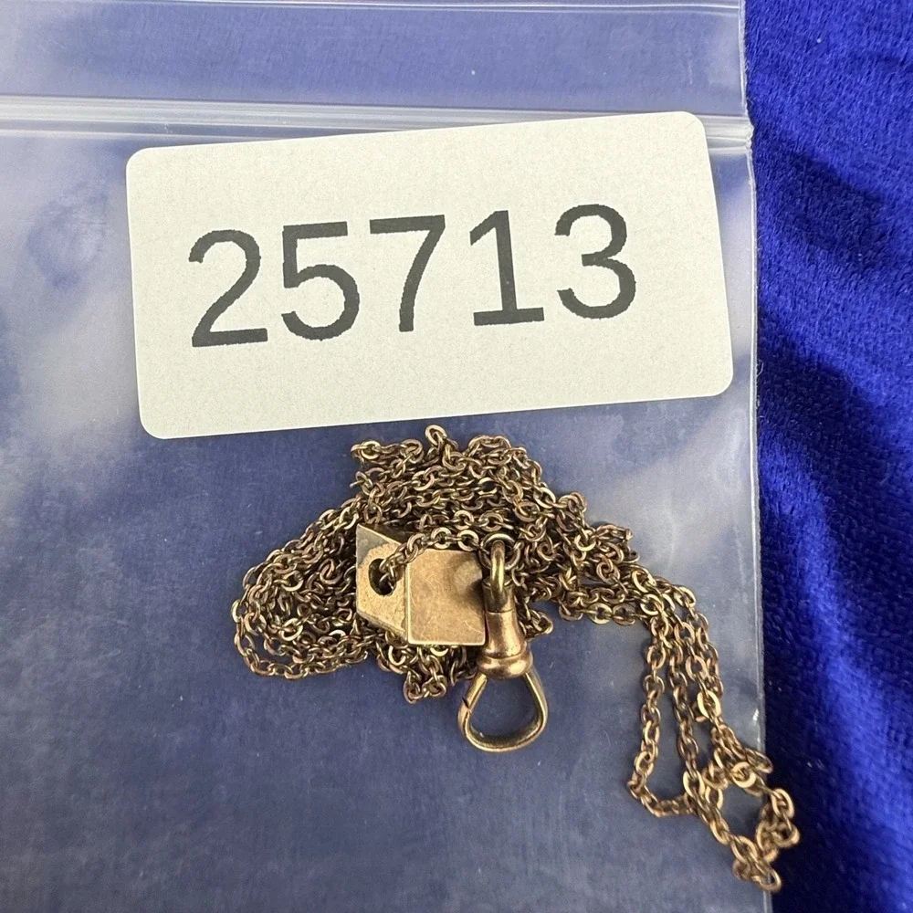 Vintage‎ Gold Filled Watch Chain Fancy Slide 28